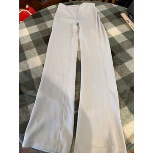 Lululemon Groove Super High Rise Flared Pant Ribbed Velour Bone Beige Size 6